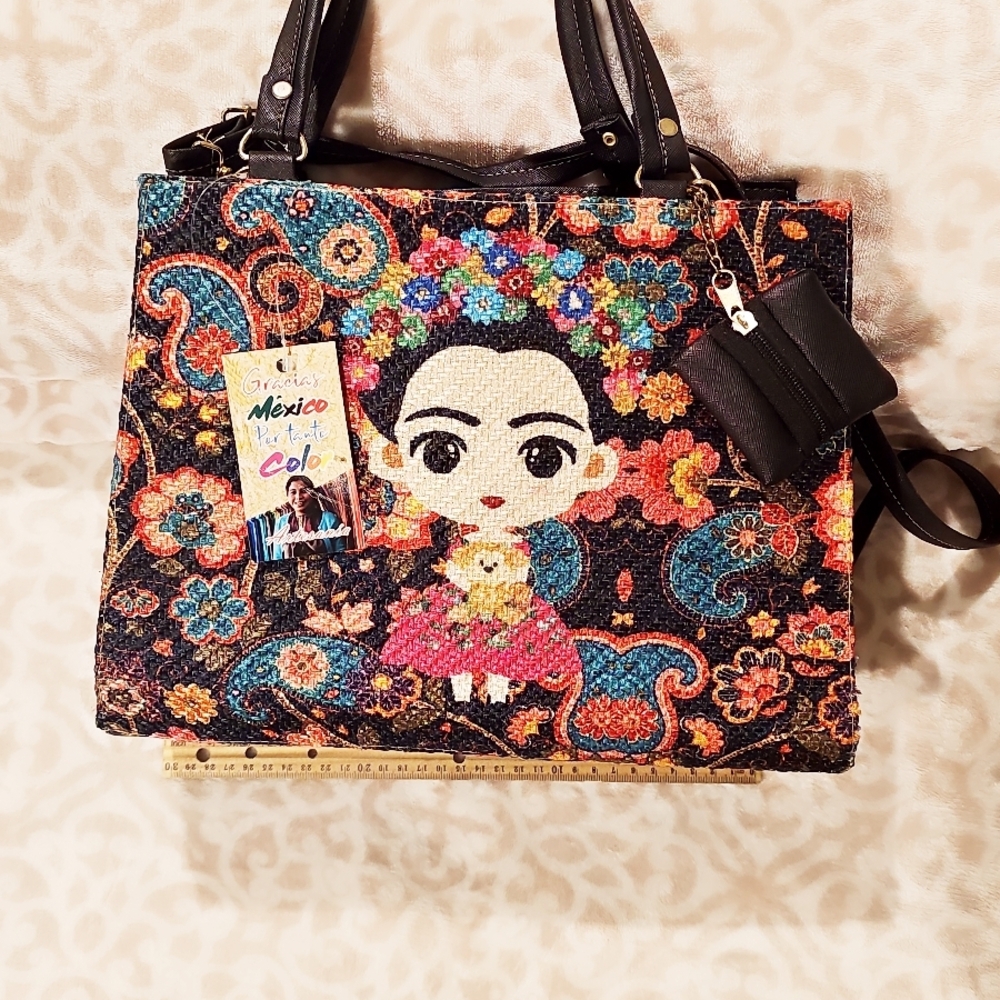 Colorful Patterned Tote Bag - Picture 2 of 3